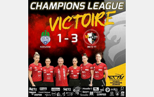 🏓 CHAMPIONS LEAGUE WOMEN – VICTOIRE 💥