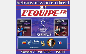 📺 DEMI-FINALE DE CHAMPIONS LEAGUE EN DIRECT ! 🏓🔥