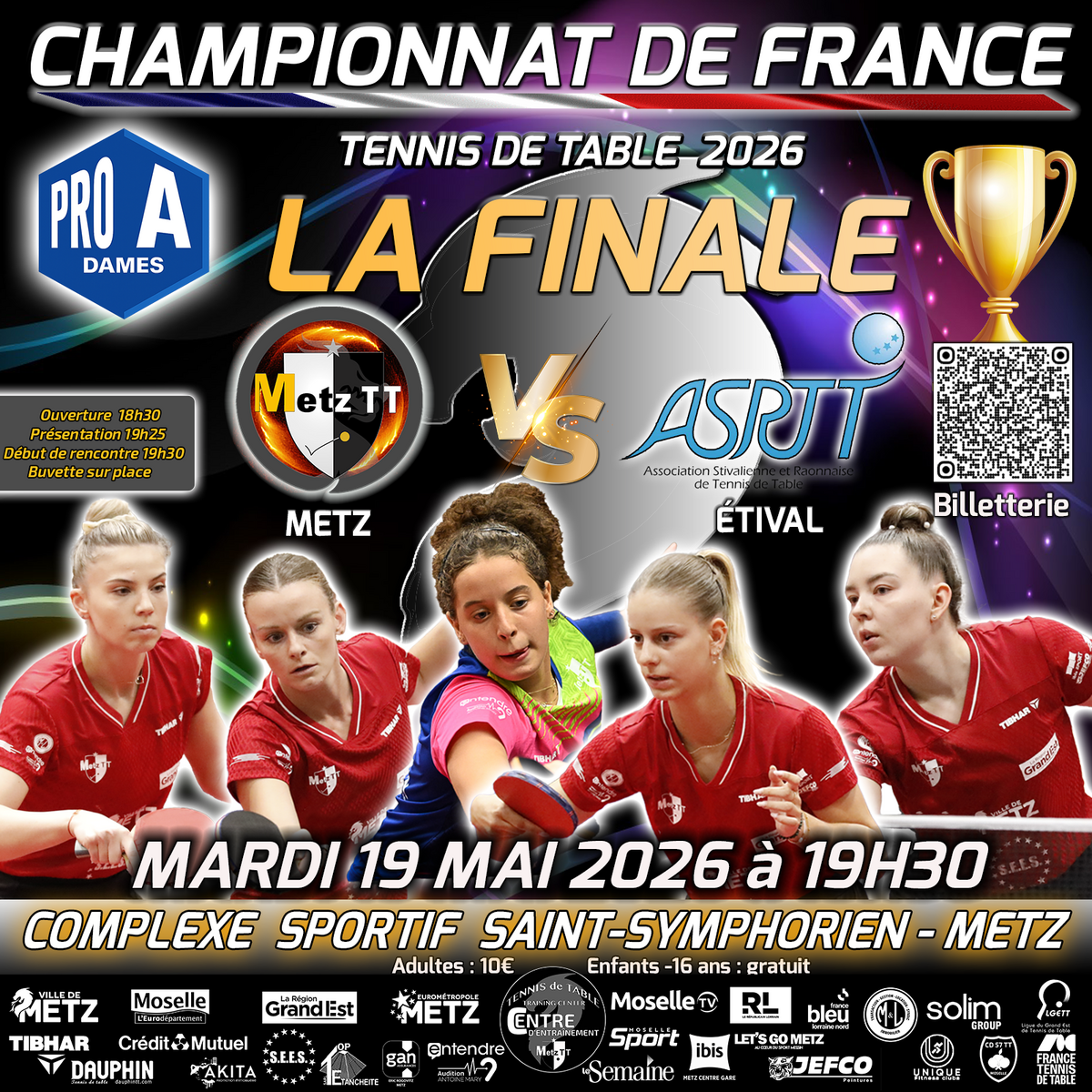 FINALE RETOUR PRO A DAMES 2026  - METZ TT vs ASRTT ÉTIVAL