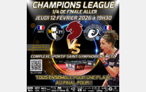 🏡 CHAMPIONS LEAGUE -- 1/4 DE FINALE ALLER -- METZ TT vs ST DENIS 🏡