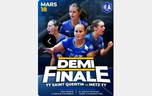 PLAYOFFS 1/2 FINALE PRO A DAMES ALLER - ST QUENTIN vs METZ TT