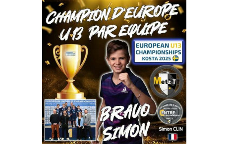 🏓✨ CHAMPION D’EUROPE U13 ! ✨🏓